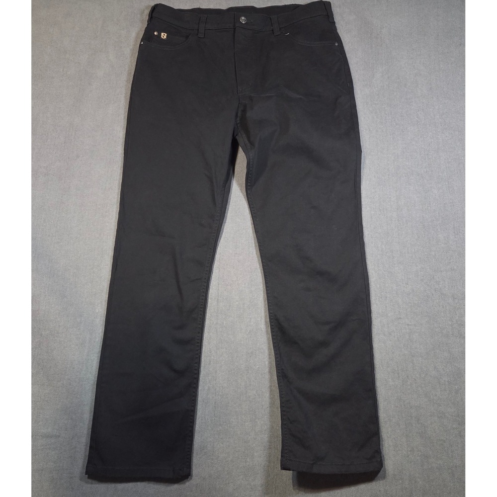 Noble Outfitters Canvas Work Pants Mens 36x32 Black Straight Leg 5-Pocket